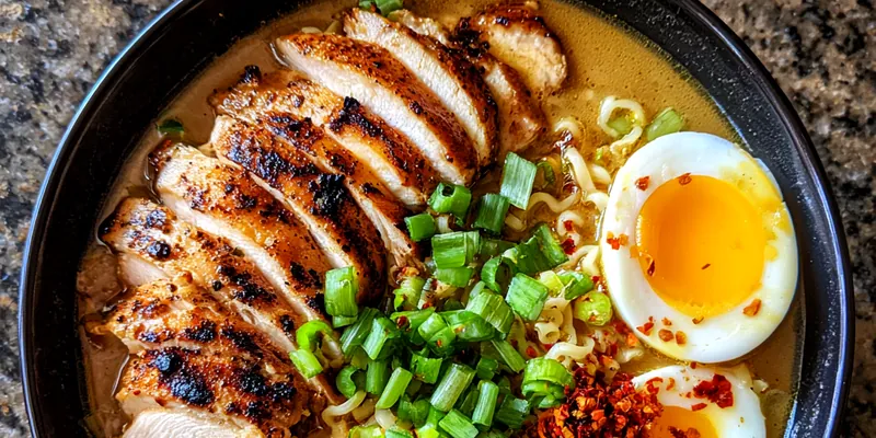 Creamy Garlic Chicken Ramen