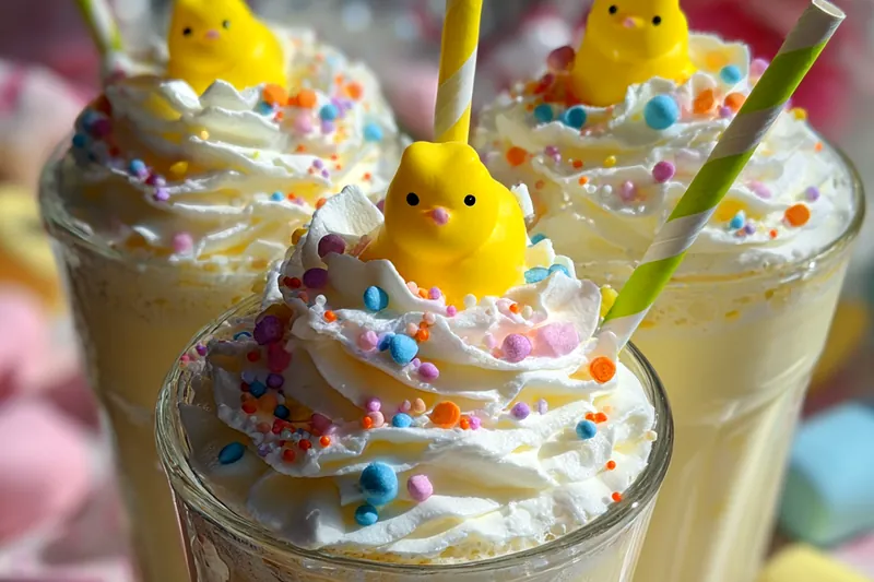 Fresh ingredients for Creamy Marshmallow Milkshake