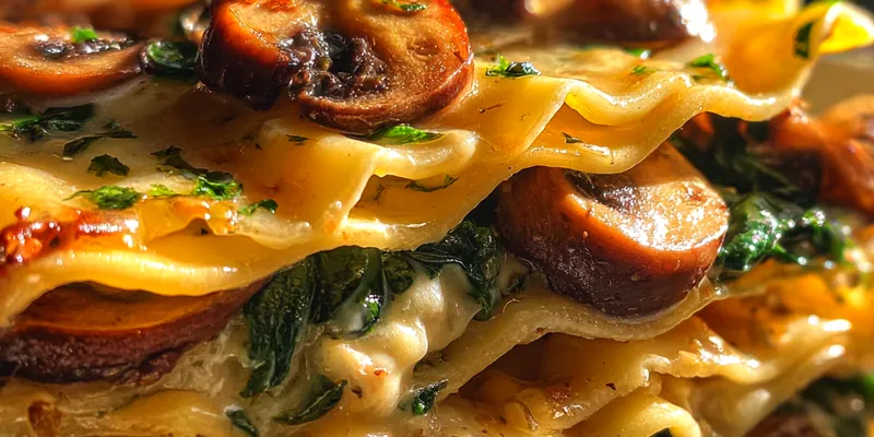 Creamy Mushroom Spinach Bake