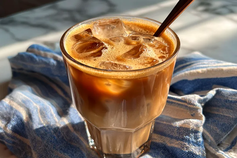 Ingredients for Creamy Root Beer Cocktail Delight laid out on a wooden table.