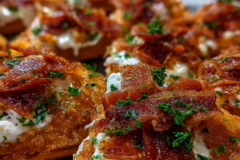 Fresh ingredients for Crispy Bacon Cheese Triangles