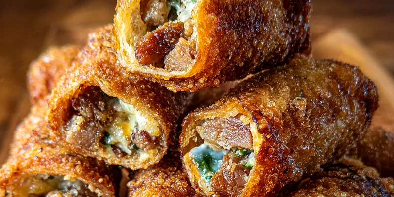 Crispy Beef Cheese Rolls