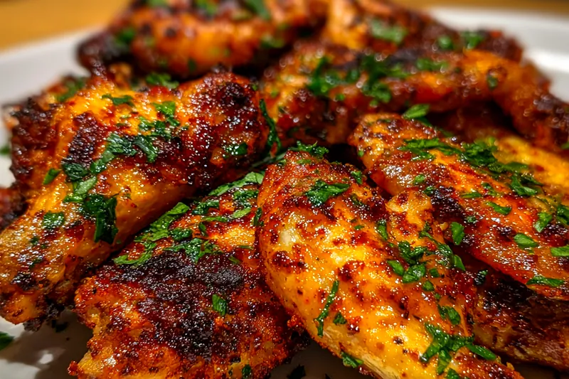 Cooking process for Crispy Cajun Garlic Wings