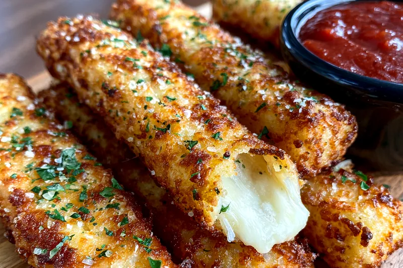 Cooking process for Crispy Cheese Sticks Delight