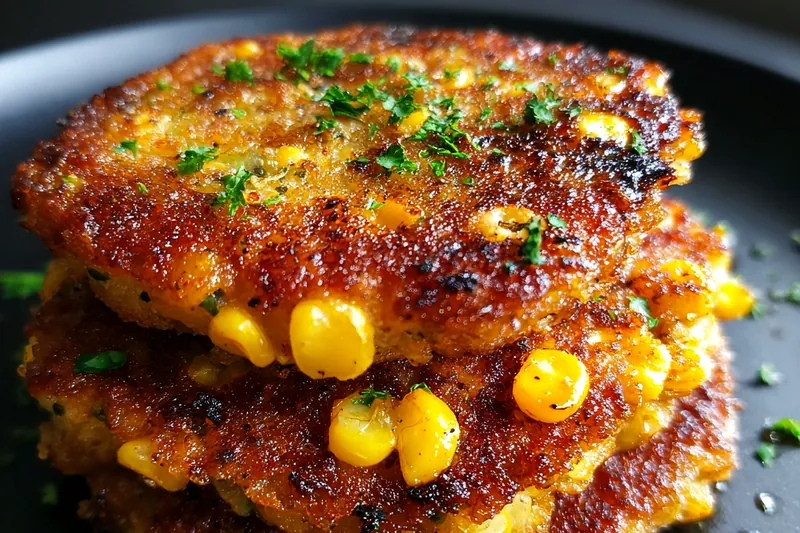 An assortment of fresh ingredients including corn, cheese, and spices for Crispy Cheesy Corn Fritters.