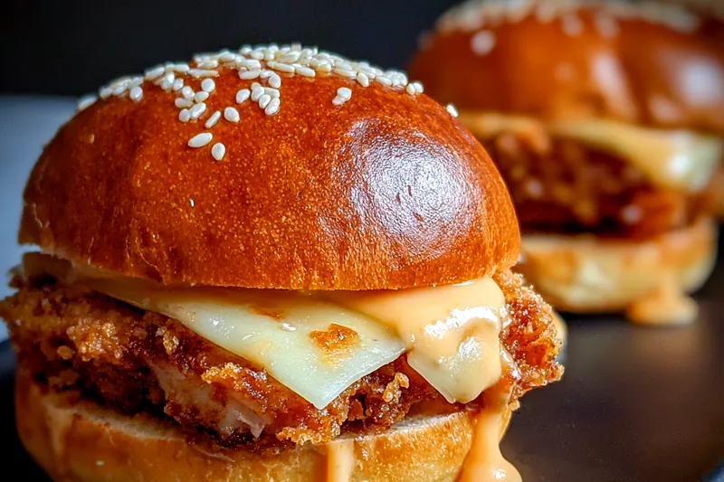 Fresh ingredients for Crispy Chicken Sliders with Sauce