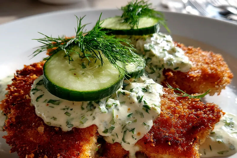 Fresh ingredients for Crispy Dill Chicken Delight