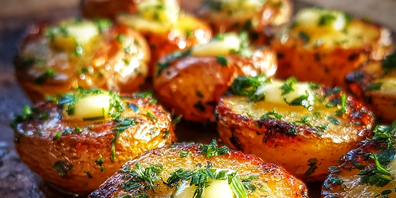 Crispy Garlic Butter Potatoes