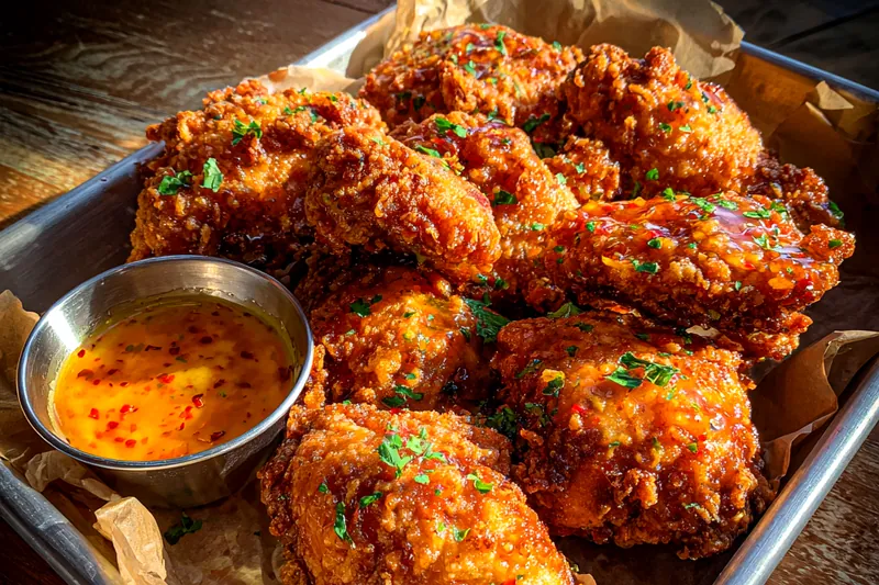 Fresh ingredients for Crispy Glazed Chicken Strips