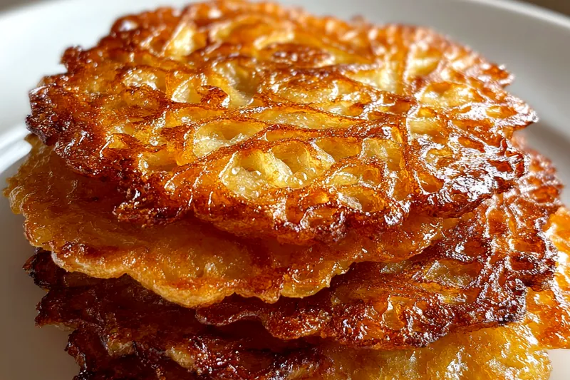 Cooking process for Crispy Golden Potato Pancakes