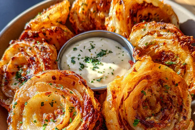 Fresh ingredients for Crispy Onion Chips Delight