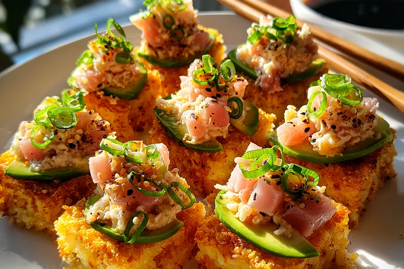 Cooking process for Crispy Salmon Bites with Avocado