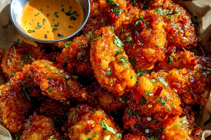 Cooking process for Crispy Sweet Chili Chicken