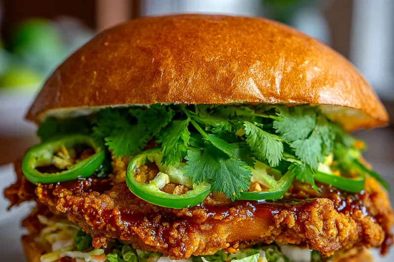 An arranged display of ingredients for Crispy Thai Fried Chicken Delight, showcasing vibrant spices and fresh chicken.