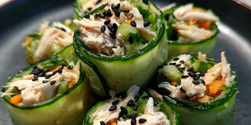Cucumber Chicken Roll Ups