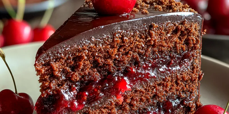 Dark Chocolate Cherry Cake