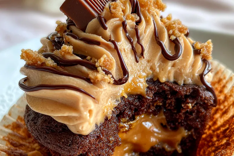 Cooking process for Decadent Caramel Chocolate Cupcakes