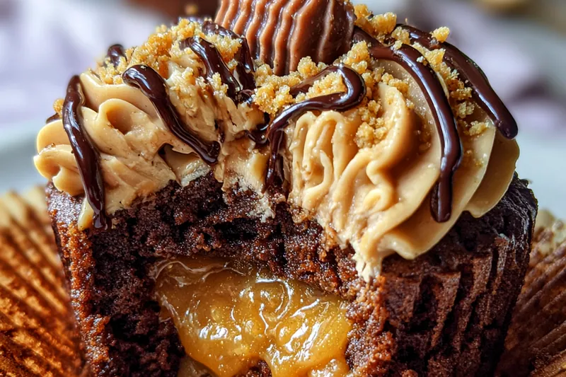 Fresh ingredients for Decadent Caramel Chocolate Cupcakes