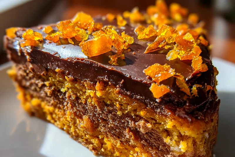 Cooking process for Decadent Orange Chocolate Cake