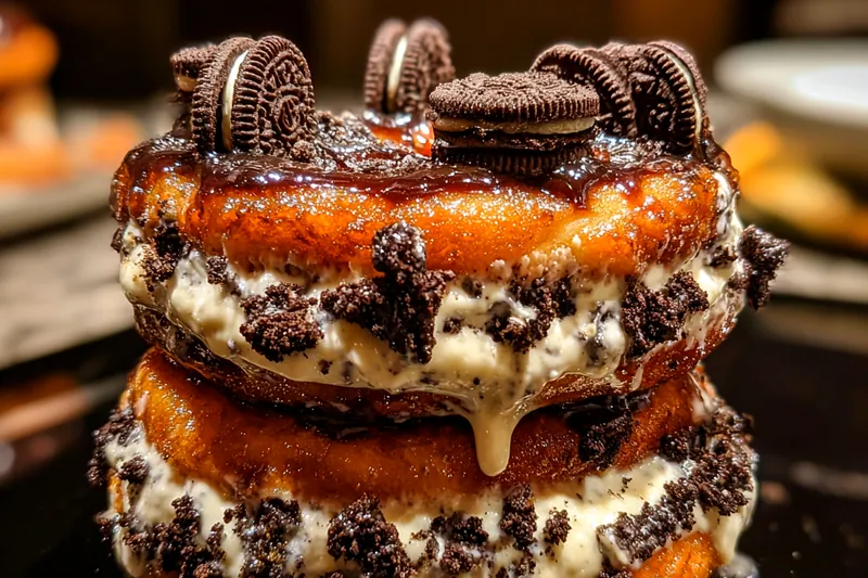Fresh ingredients for Decadent Oreo Donut Stack
