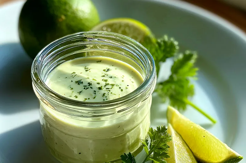 Fresh ingredients for Easy Cilantro Garlic Sauce