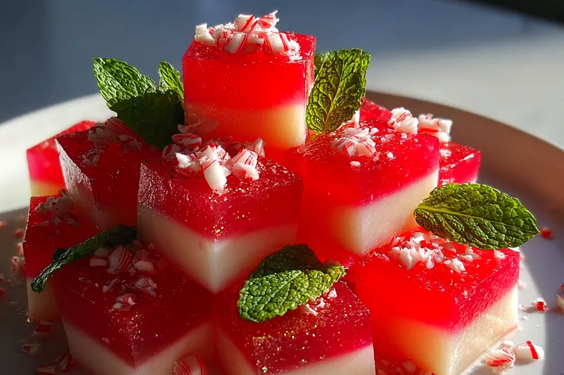 Fresh ingredients for Festive Candy Cane Gummies