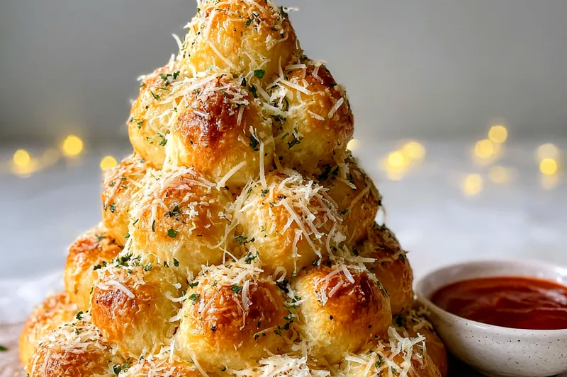 Cooking process for Festive Cheesy Pull-Apart Bread
