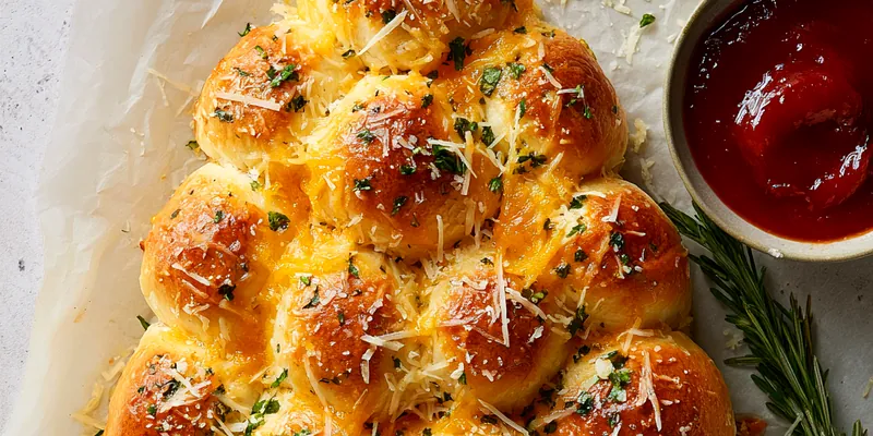 Festive Cheesy Pull-Apart Bread