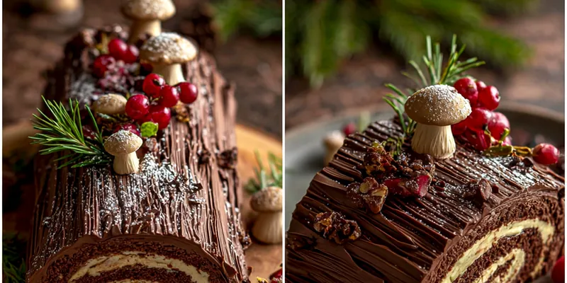 Festive Chocolate Yule Log
