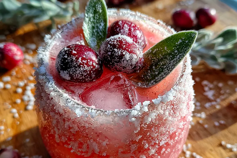 Fresh ingredients for Festive Cranberry Cocktail