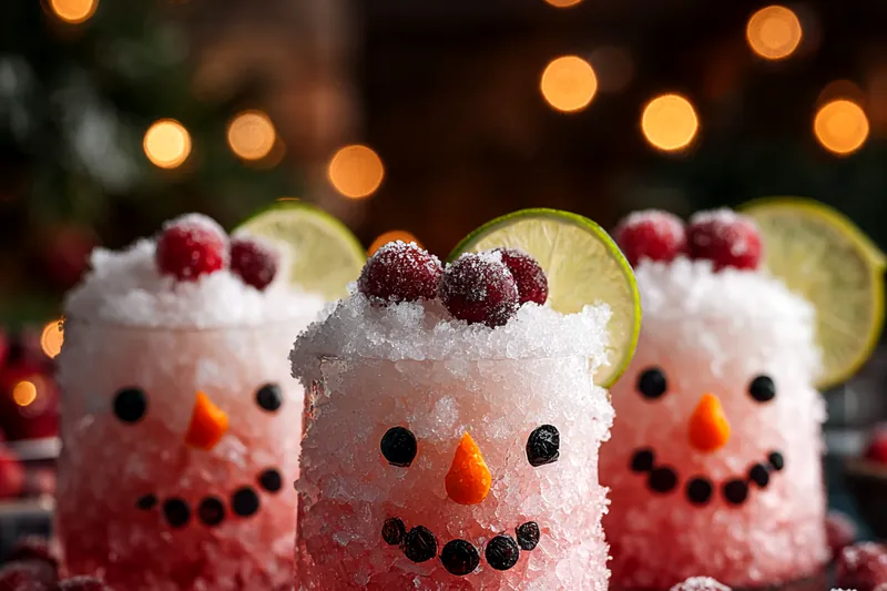 Cooking process for Festive Snowman Punch