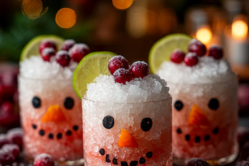 Fresh ingredients for Festive Snowman Punch