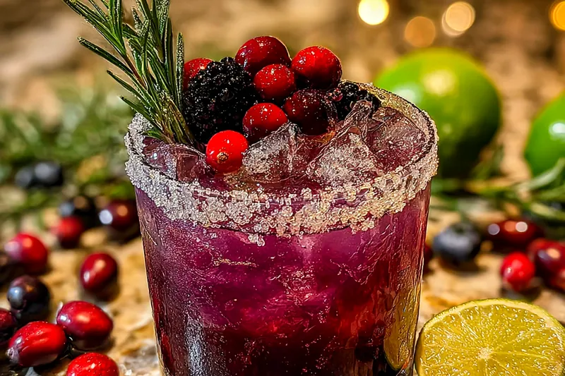 A colorful assortment of ingredients for making Festive Holiday Punch including juices and garnishes.