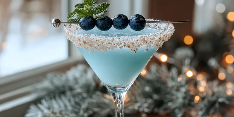 Frosty Blueberry Cocktail