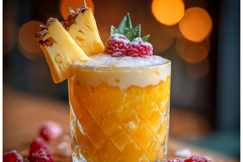 Fresh ingredients for Frosty Pineapple Punch