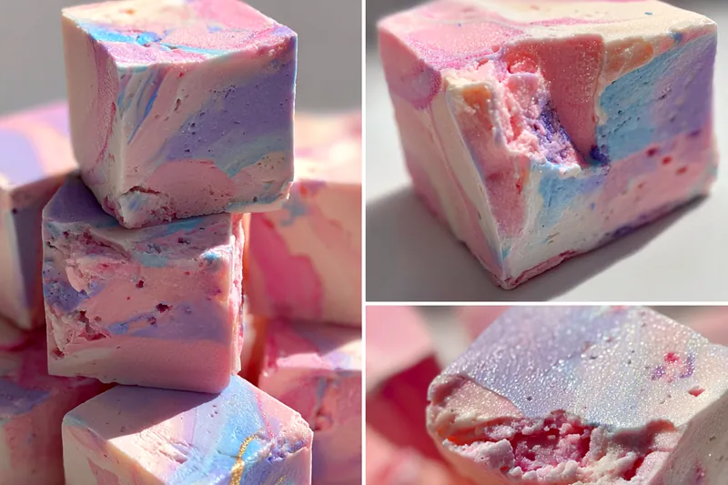 Cooking process for Galactic Cotton Candy Fudge