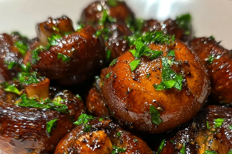 Cooking process for Garlic Butter Mushrooms Delight