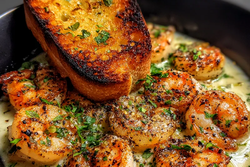 Cooking process for Garlic Butter Shrimp Bowl