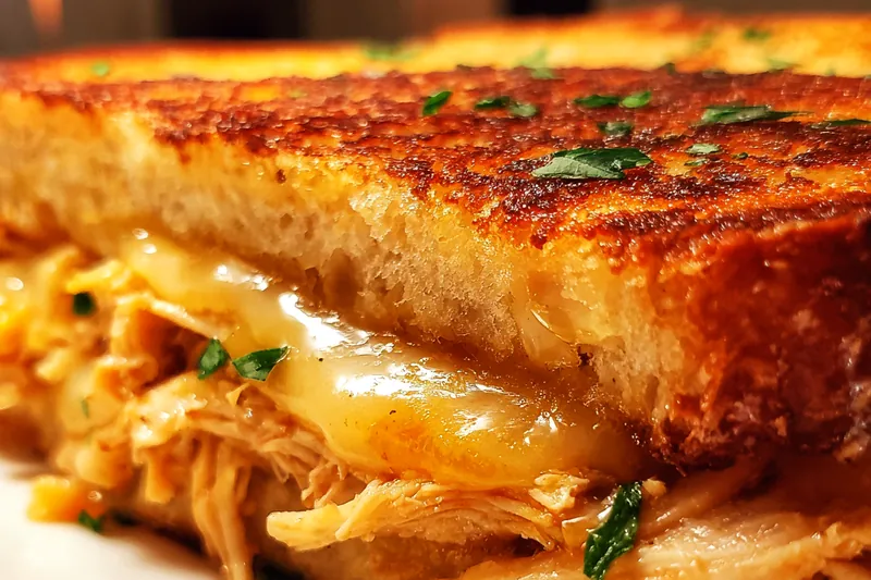 Fresh ingredients for Garlic Chicken Melt