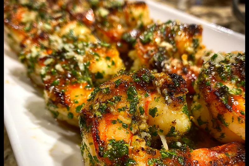 Fresh ingredients for Garlic Herb Roasted Shrimp