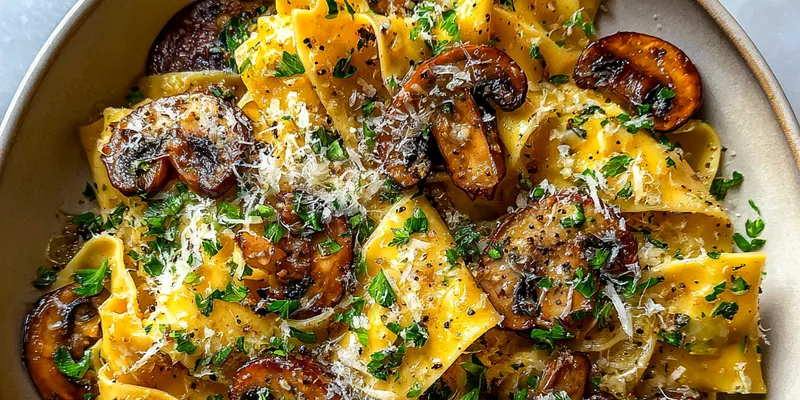 Garlic Mushroom Pasta Delight