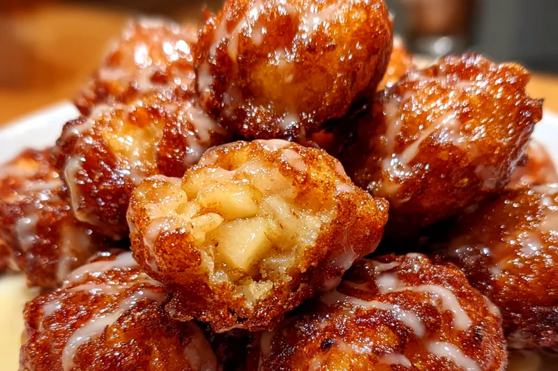 Fresh ingredients for Glazed Apple Fritter Bites
