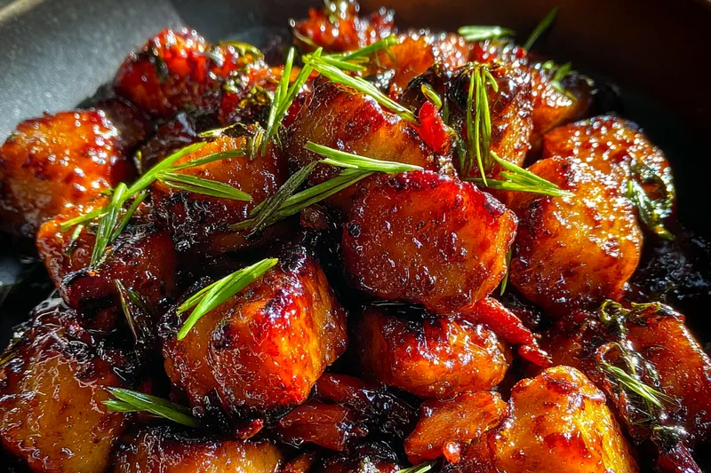 Fresh ingredients for Glazed Bacon Bites