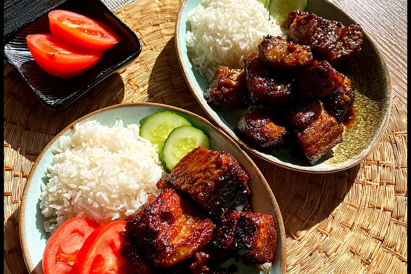 Fresh ingredients for Glazed Caramelized Chicken