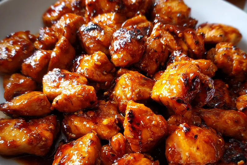 Cooking process for Glazed Grilled Chicken Bites