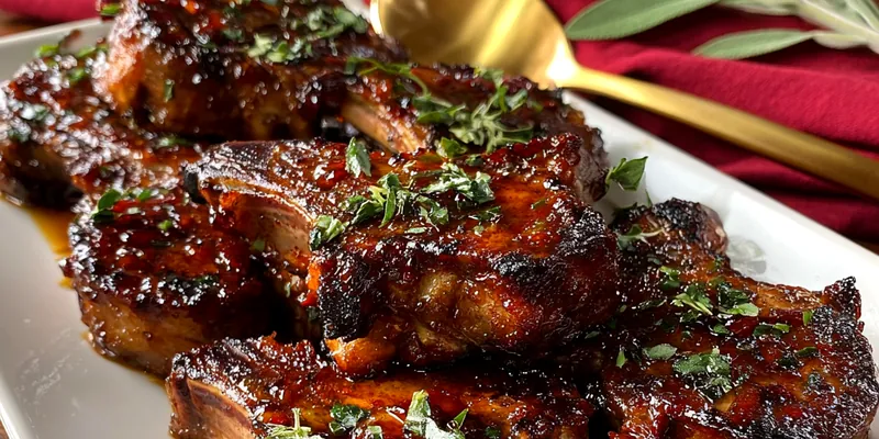 Glazed Herb Lamb Chops