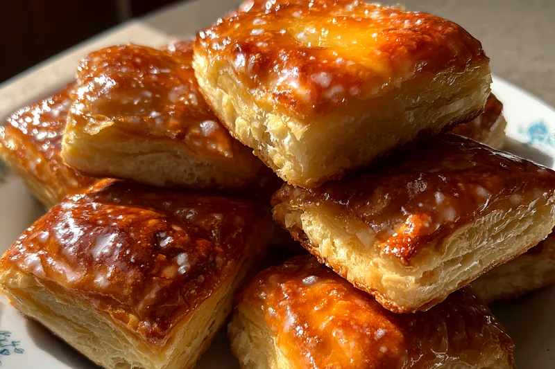 Fresh ingredients for Glazed Puff Pastry Squares