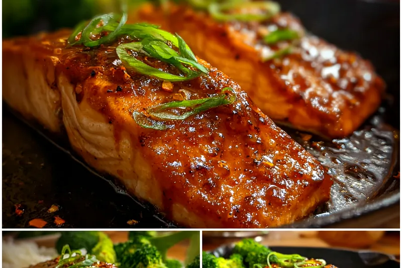 Fresh ingredients for Glazed Salmon Fillets