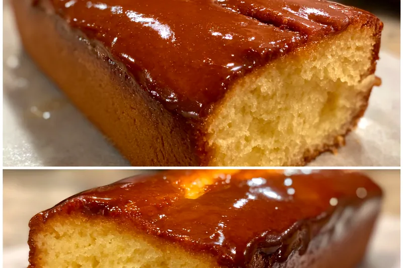 Cooking process for Glossy Caramel Cheesecake Loaf