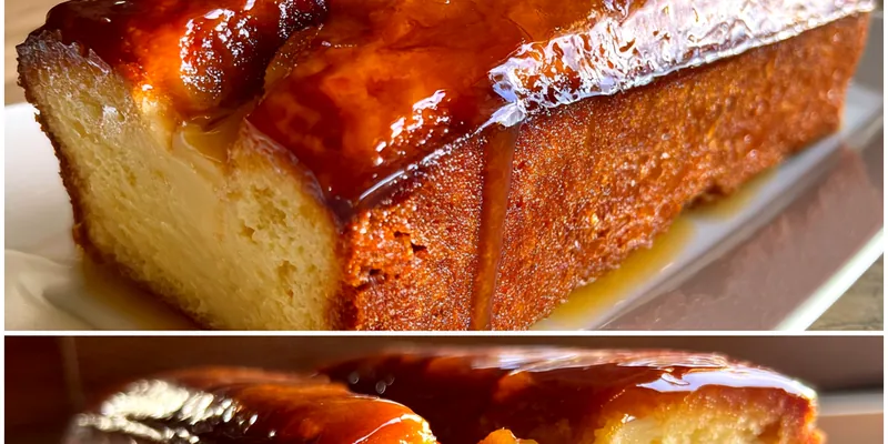 Glossy Caramel Cheesecake Loaf